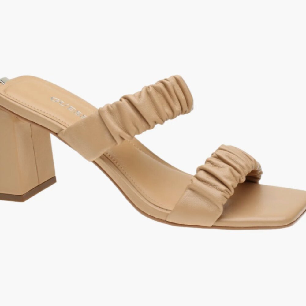 GUESS Aindrea Nude Sandal with block heel